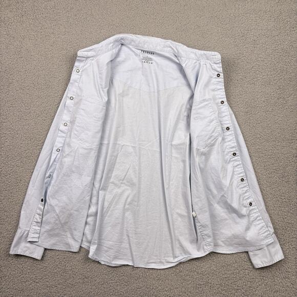 Tecovas Shirt Mens Small Blue Western Pearl Snap Button Down Long Sleeve Cowboy - Picture 2 of 15